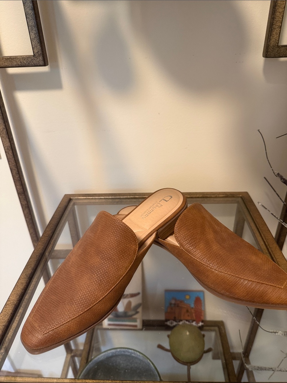 CL by Laundry Tan Slip-On Women’s Mules
